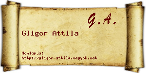 Gligor Attila névjegykártya